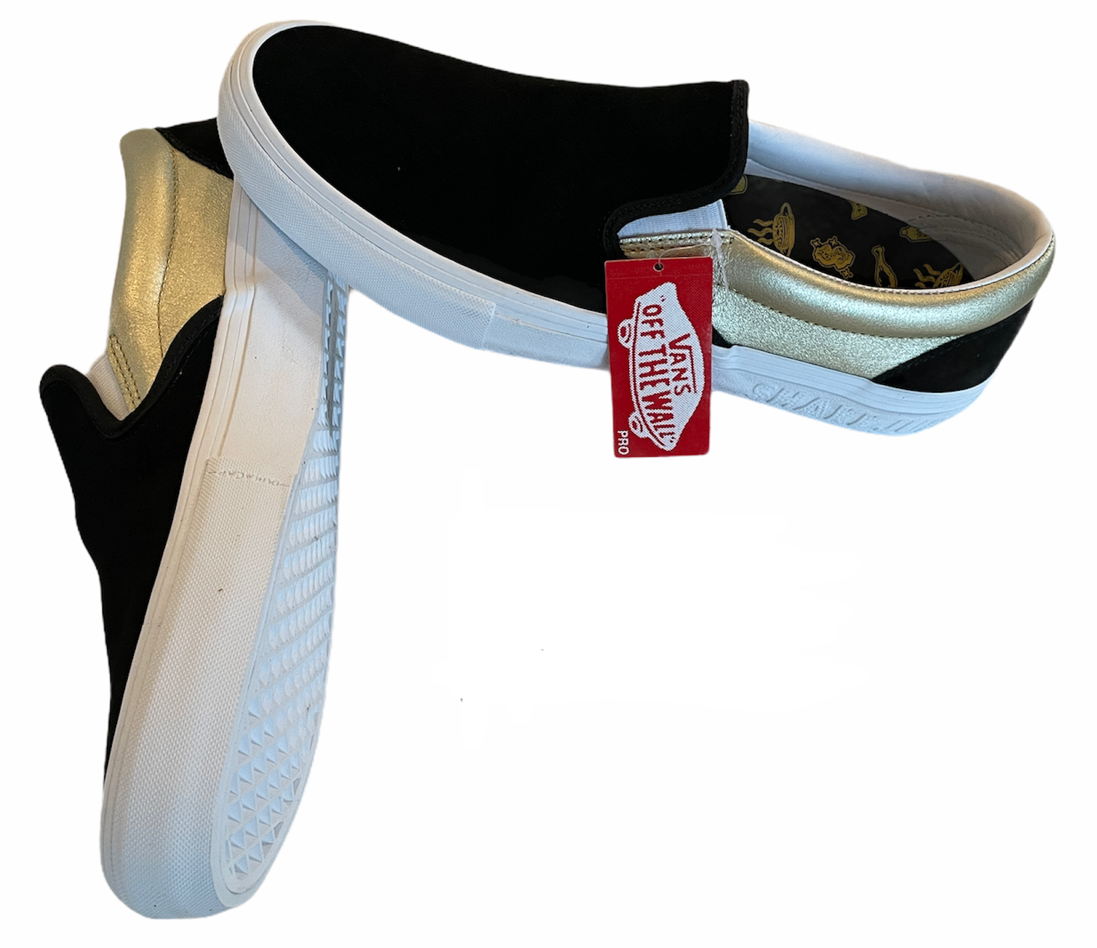 Vans Shake Junt Slip On Pro Black Gold 